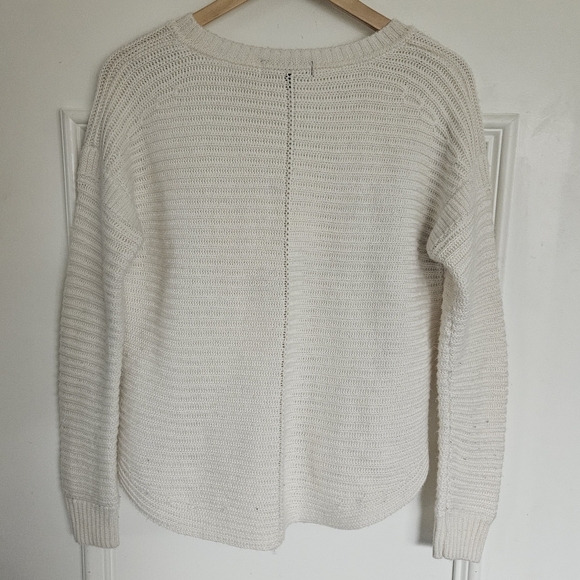 Sam Edelman cream ribbed‎ V-neck sweater - Picture 5 of 7